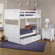 Woodbridge Home Designs Sanibel Twin Bunk Bed with Built-In Ladder and Storage