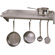 John Boos Cucina Americana Mensola Grande Shelf with Wall Mounted Pot Rack