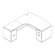 OSP Furniture Kenwood L-Shaped Executive Desk with Extended Corner