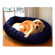 Majestic Pet Products Bagel Dog Bed in Blue and Sherpa