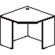 Mayline Group Luminary Corner 48" Return Desk with Combo Pedestals