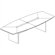 Mayline Group 12' Corsica Boat-Shaped Conference Table