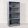 Republic Industrial Clip Closed Shelving: Beaded Post Units with 5 Shelves; Starter Unit