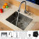 Kraus Undermount 32" Single Bowl Kitchen Sink with Faucet and Soap Dispenser