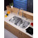 Kraus 32" Undermount 50/50 Double Bowl Kitchen Sink with 18.5" Faucet and Soap Dispenser