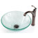 Kraus Broken Glass 16.5" Vessel Sink and Rivera Faucet
