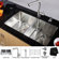 Kraus 33" Undermount 50/50 Double Bowl Kitchen Sink with 13.4" Faucet and Soap Dispenser