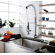 Kraus Three Handle Single Hole Bar Faucet with Soap Dispenser and Pull Out Sprayer