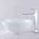 Kraus 18.5" White Round Ceramic Sink and Decorum Faucet