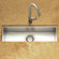 Houzer Contempo Zero Radius Undermount Trough Bar/Prep Kitchen Sink in Brushed Satin