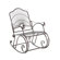 International Caravan Iron Patio Sun Ray Bronze Rocking Chair
