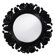 Howard Elliott Anita Round Framed Mirror in Black