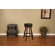 American Heritage Designer Stool in English Tudor with Black Leatherette