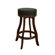 American Heritage Designer Stool in English Tudor with Black Leatherette