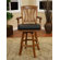 American Heritage Bradbury Stool in Vintage Oak with Black Leatherette