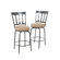 American Heritage Skyline Stool in Black with Coffee Microfiber