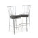 American Heritage Alexa Stool in Silver with Black Microfiber
