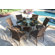 Hospitality Rattan Grenada Patio 7 Piece Round Glass Dining Set