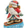 G Debrekht Hand-Crafted Downslope Snowboard Santa Statue
