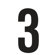 RZB Aufklebezahl "3" in Schwarz