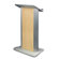 AmpliVox Sound Systems Hardrock Maple Lectern with Satin Anodized Aluminum