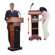AmpliVox Sound Systems Executive Adjustable Height Sound Column Lectern