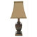 Fangio Lighting Resin Mini Lamp in Brown Wood Finish