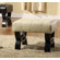 Armen Living Central Park Leather Ottoman