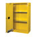 Justrite Gallon Yellow Flame EX Enhanced Sliding Door Safety Cabinet With Sliding Self-Closing Single Door