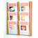 Wooden Mallet Six Pocket Acrylic and Oak Wall Display