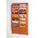 Wooden Mallet Fourteen Pocket Wall Mount Magazine Rack