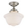Savoy House Classic Schoolhouse Designs  Semi Flush Mount in Warm Brass