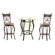 Boraam Industries Inc Three Piece Beau Metal Pub Set in Black and Gold