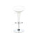 Boraam Industries Inc Luna Adjustable Scoop Swivel Bar Stool in White (Set of 2)