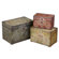Uttermost Hobnail Boxes in Red, Green and Gold - Set of 3