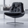 Bontempi Casa Daya Leather Chair and Ottoman