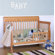 DaVinci Kalani Two Piece Convertible Crib Set with Toddler Rail in Honey Oak
