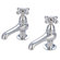 Elements of Design Widespread Bathroom Faucet with Metal Cross Handle
