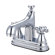 Elements of Design Centerset Bathroom Faucet with Double Metal Cross Handles