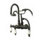 Elements of Design Vintage Three Handle Wall Mount Clawfoot Tub Faucet with Handshower