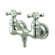 Elements of Design Vintage Double Handle Wall Mount Clawfoot Tub Faucet Trim Metal Cross Handle