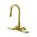 Elements of Design Hot Springs Double Handle Wall Mount Clawfoot Tub Faucet Trim Porcelain Lever Handle