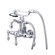 Elements of Design Hot Springs  Three Handle Wall Mount Clawfoot Tub Faucet with Hand Shower