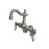 Elements of Design Hot Springs Double Handle Wall Mount Clawfoot Tub Faucet Trim Porcelain Lever Handle