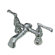 Elements of Design Hot Springs Double Handle Deck Mount Clawfoot Tub Faucet Trim Versailles Lever Handle