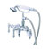Elements of Design Hot Springs Three Handle Wall Mount Clawfoot Tub Faucet with Hand Shower