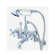Elements of Design Hot Springs Double Handle Wall Mount Clawfoot Tub Faucet with Hand Shower