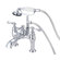 Elements of Design Hot Springs Double Handle Deck Mount Clawfoot Tub Faucet Trim Metal Lever Handle