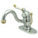 Elements of Design Vintage Single Hole Bathroom Faucet with Single Porcelain Lever Handle