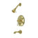 Elements of Design Heritage Thermostatic Pressure Balanced Tub and Shower Faucet with Porcelain Lever Handles